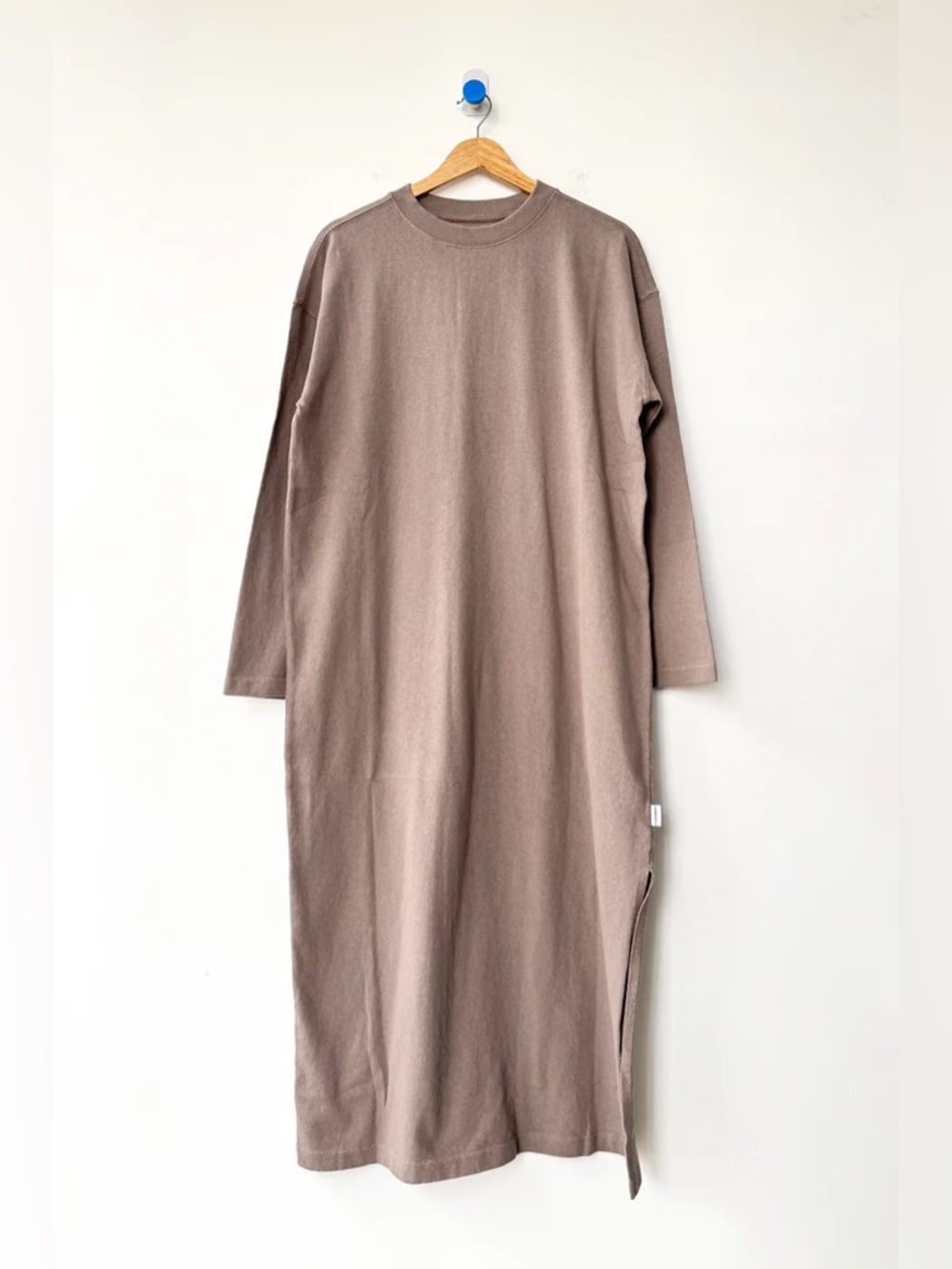 Le Bon Shoppe Brown Long Sleeve Cotton Dress